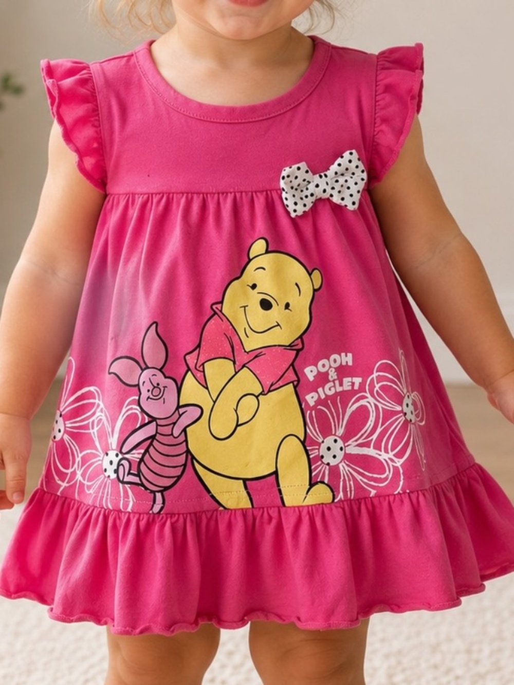 Disney Baby Dress Size 12-18M Pink Winnie The Pooh Graphic